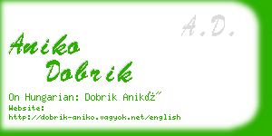 aniko dobrik business card